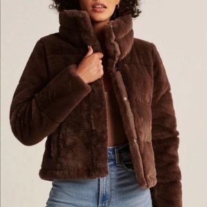 Abercrombie Faux Fur Mini Puffer